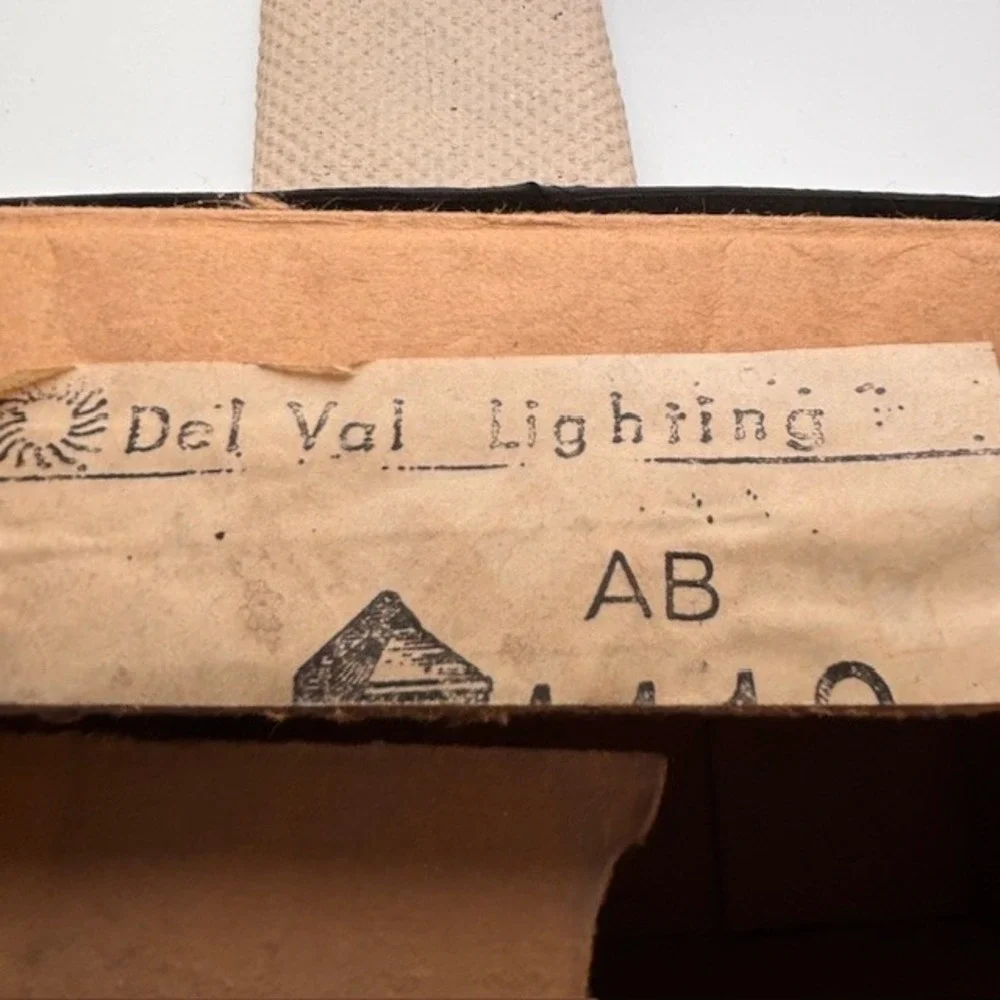 VTG DelVal Metal Exterior Wall Sconce Light - Brand New Amber Glass New Hardware